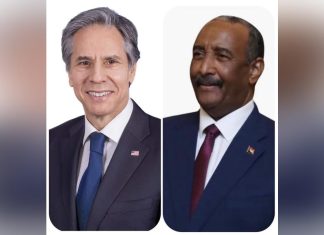 تفاصيل مكالمة هاتفية بين البرهان ووزير الخارجية الأمريكي تفاصيل مكالمة هاتفية بين البرهان ووزير الخارجية الأمريكي