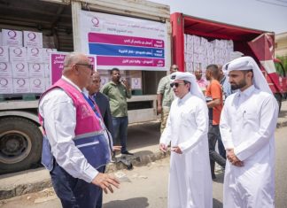 السفير القطري يُدشن أول تدخل لإغاثة متضرري السيول بنهر النيل السفير القطري يُدشن أول تدخل لإغاثة متضرري السيول بنهر النيل