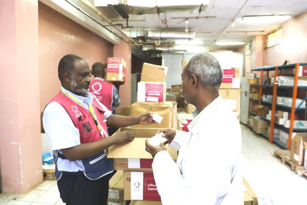 المعهد القومي للسرطان بود مدني يتسلم أدوية من قطر الخيرية المعهد القومي للسرطان بود مدني يتسلم أدوية من قطر الخيرية