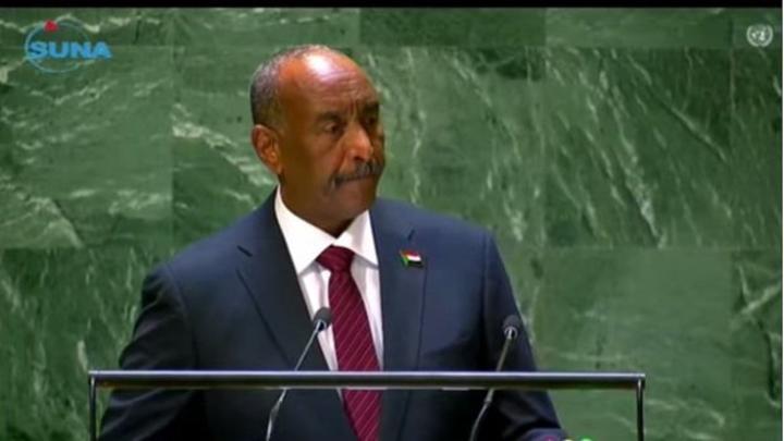 البرهان يحذر امام الجمعية العامة للأمم المتحدة: تهديدات قوات الدعم السريع ستصل خارج السودان والمنطقة ويطالب المجتمع الدولي بالتدخل وتصنيفها مجموعة إرهابية البرهان يحذر امام الجمعية العامة للأمم المتحدة: تهديدات قوات الدعم السريع ستصل خارج السودان والمنطقة ويطالب المجتمع الدولي بالتدخل وتصنيفها مجموعة إرهابية