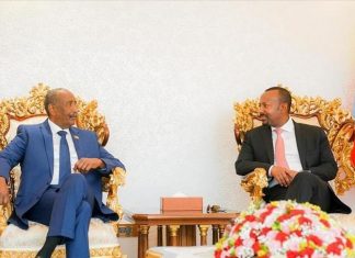 البرهان ورئيس وزراء إثيوبيا يبحثان أزمة السودان البرهان ورئيس وزراء إثيوبيا يبحثان أزمة السودان