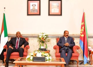 البرهان يختتم زيارة ناجحة لجيبوتي ويلتقي افورقي بمطار اسمرا البرهان يختتم زيارة ناجحة لجيبوتي ويلتقي افورقي بمطار اسمرا