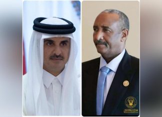 رئيس محلس السيادة يهنئ امير قطر بالعيد الوطني رئيس محلس السيادة يهنئ امير قطر بالعيد الوطني