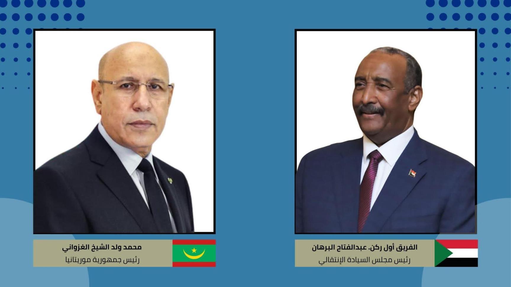 البرهان يهنئ رئيس موريتانيا بمناسبة إعادة انتخابه البرهان يهنئ رئيس موريتانيا بمناسبة إعادة انتخابه