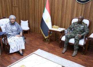 البرهان يلتقي نائبة غوتيريش وتأكيد بشأن وقف الحرب والأزمة الإنسانية البرهان يلتقي نائبة غوتيريش وتشديد بشأن وقف الحرب والأزمة الإنسانية والسودان ينقل للأمم المتحدة توجس من أمر