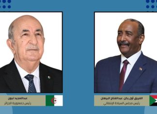 البرهان يبعث رسالة تهنئة خطية للرئيس الجزائري بمناسبة فوزه في إنتخابات الرئاسة البرهان يبعث رسالة تهنئة خطية للرئيس الجزائري بمناسبة فوزه في إنتخابات الرئاسة