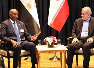 البرهان يبحث مع الرئيس الإيراني الأوضاع بالسودان والتعاون الثنائي البرهان يبحث مع الرئيس الإيراني الأوضاع بالسودان والتعاون الثنائي