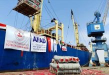 سفينة مساعدات إنسانية تركية كويتية تصل السودان سفينة مساعدات إنسانية تركية كويتية تصل السودان