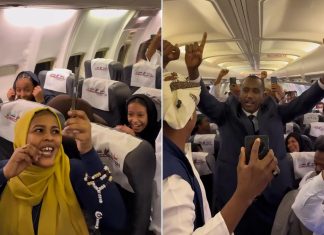 احتفالات السودانيين بانتصارات الجيش تصل إلى “السماء” احتفالات السودانيين بانتصارات الجيش تصل إلى "السماء"