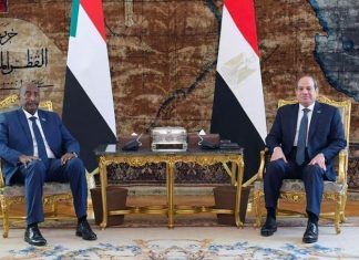 السيسي والبرهان يؤكدان رفضهما “الإجراءات الأحادية” بحوض النيل السيسي والبرهان يؤكدان رفضهما "الإجراءات الأحادية" بحوض النيل