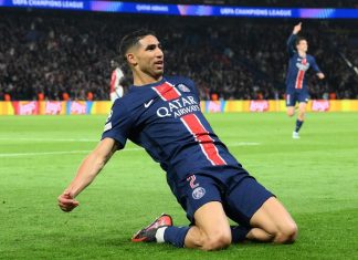 أشرف حكيمي يقود باريس سان جيرمان لنهائي دوري أبطال أوروبا أشرف حكيمي يقود باريس سان جيرمان لنهائي دوري أبطال أوروبا