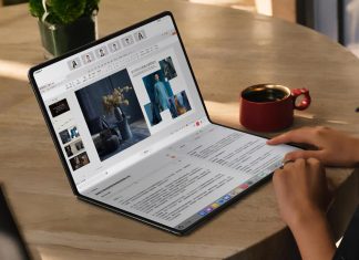 شاهد: أول حاسوب محمول قابل للطي يعمل بنظام “هارموني” شاهد: أول حاسوب محمول قابل للطي يعمل بنظام "هارموني"