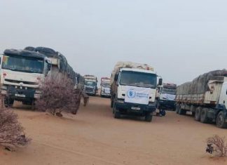 دارفور تستقبل شاحنات إغاثة عبر معبر حدودي مع تشاد دارفور تستقبل شاحنات إغاثة عبر معبر حدودي مع تشاد