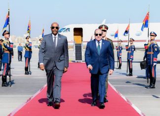 السيسي يستقبل البرهان في احتفالية بالقصر الرئاسي السيسي يستقبل البرهان في احتفالية بالقصر الرئاسي