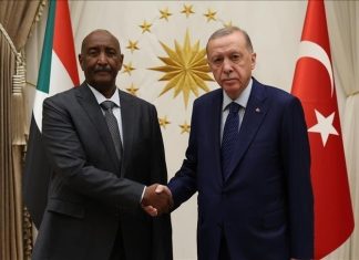 البرهان يشكر أردوغان والشعب التركي على دعمهم للسودان البرهان يشكر أردوغان والشعب التركي على دعمهم للسودان