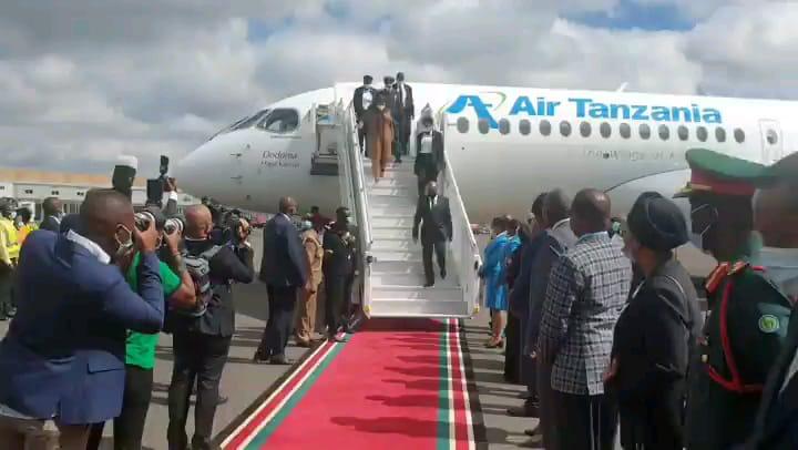 President Samia lands in Nairobi for two-day state visit President Samia lands in Nairobi for two-day state visit