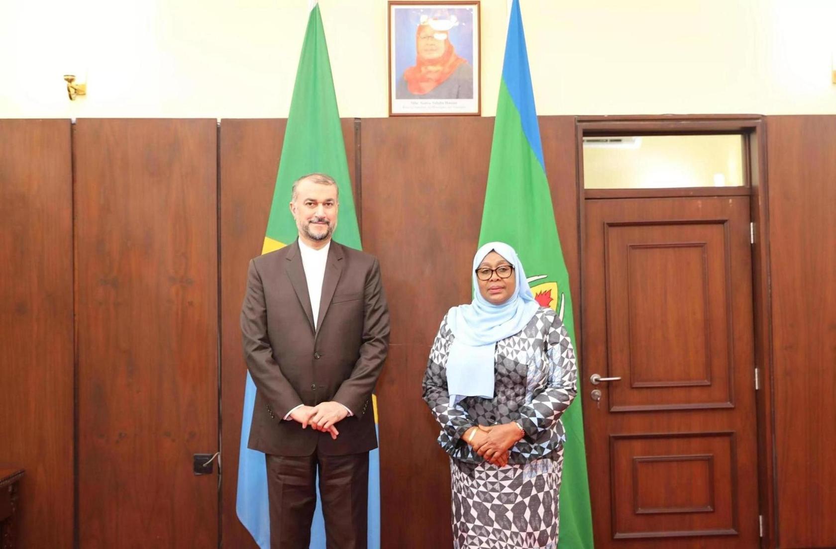 The meeting of Iran's Foreign Minister Amir Abdollahian with the President Mrs. Samaya Solhu Hassan