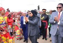 Suluhu Hassan arrives in Malawi Suluhu Hassan arrives in Malawi