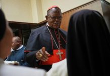 Cardinal Fridolin Ambongo Besungu Celebrates Mass before Conclave Cardinal Fridolin Ambongo Besungu Celebrates Mass before Conclave