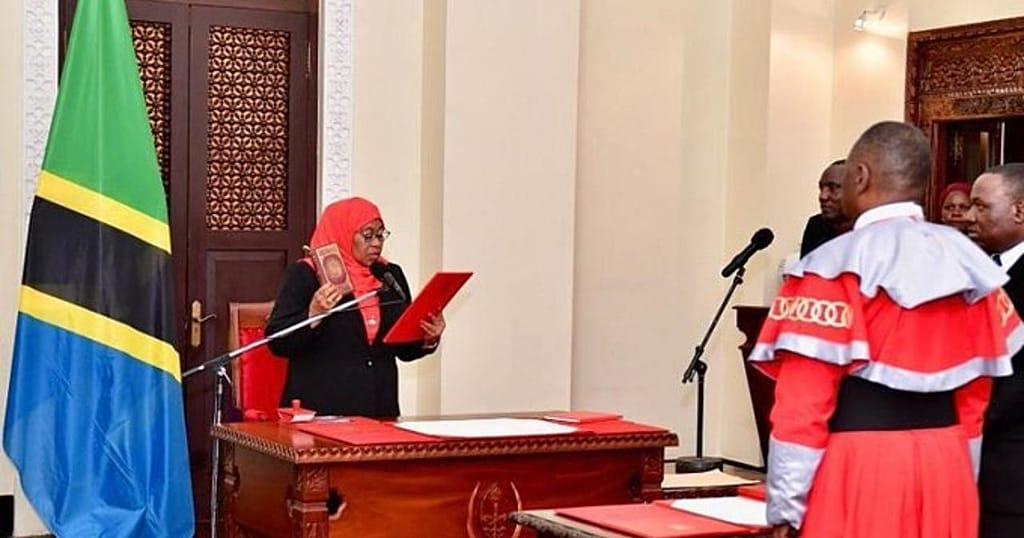 Tanzania's President Hassan Sworn In After Election Protests Tanzania's President Hassan Sworn In After Election Protests