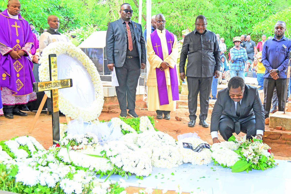 Jenista Mhagama's interment exposes Mbinga road woes Jenista Mhagama's interment exposes Mbinga road woes