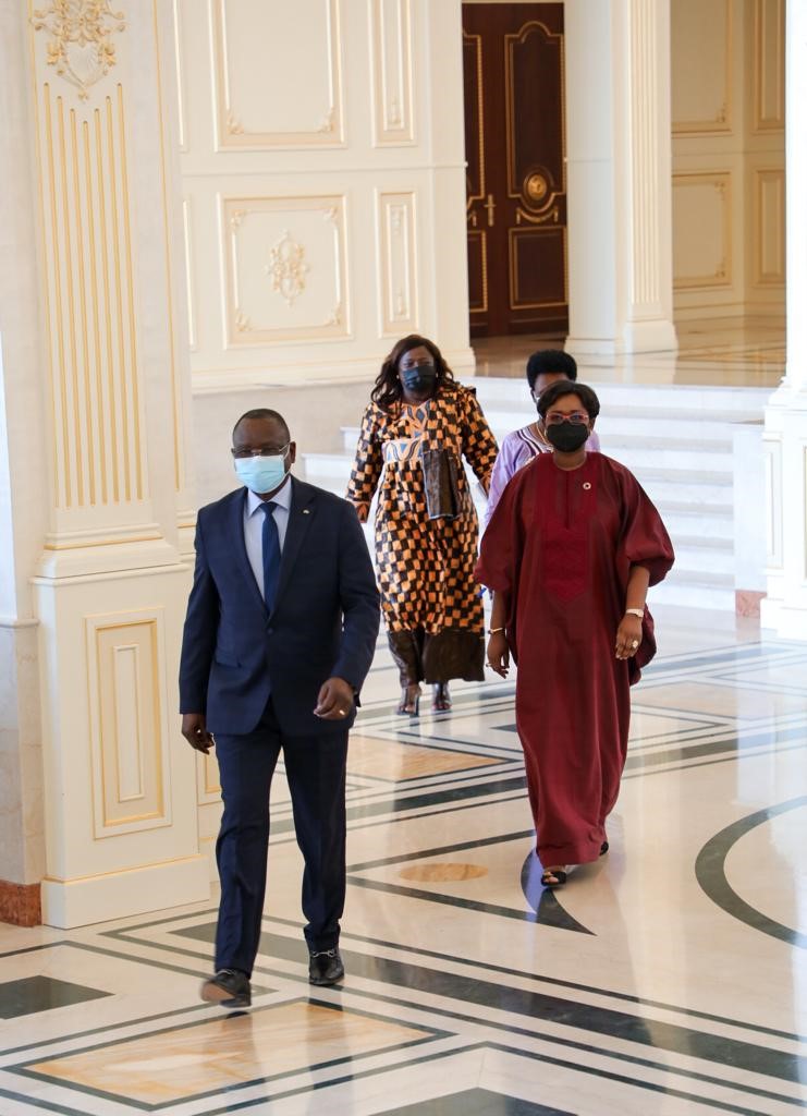 Mme Oulimata Sarr au palais présidentiel au Tchad