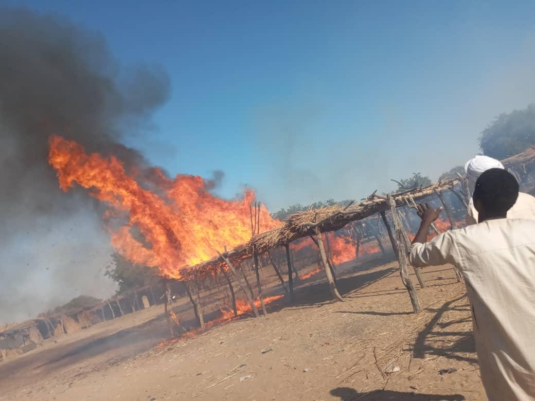 incendie au marché d'Abourdah au Batha incendie au marché d'Abourdah au Batha