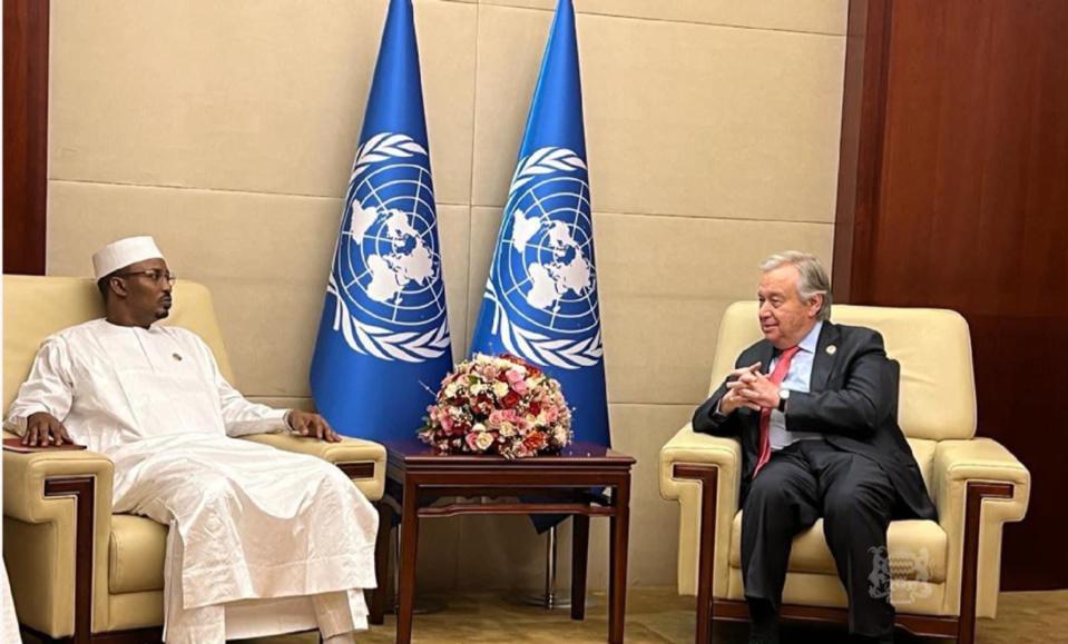 Mahamat Deby et Antonio Guterres font le point sur la transition au Tchad Mahamat Deby et Antonio Guterres font le point sur la transition au Tchad