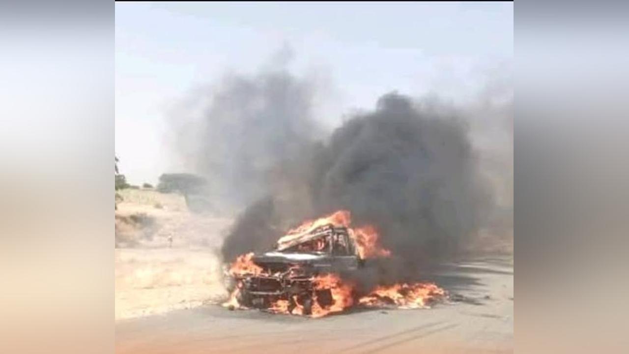 Incendie de Voiture Sur Axe Abéché–Adré Sans Blessés Incendie de Voiture Sur Axe Abéché–Adré Sans Blessés