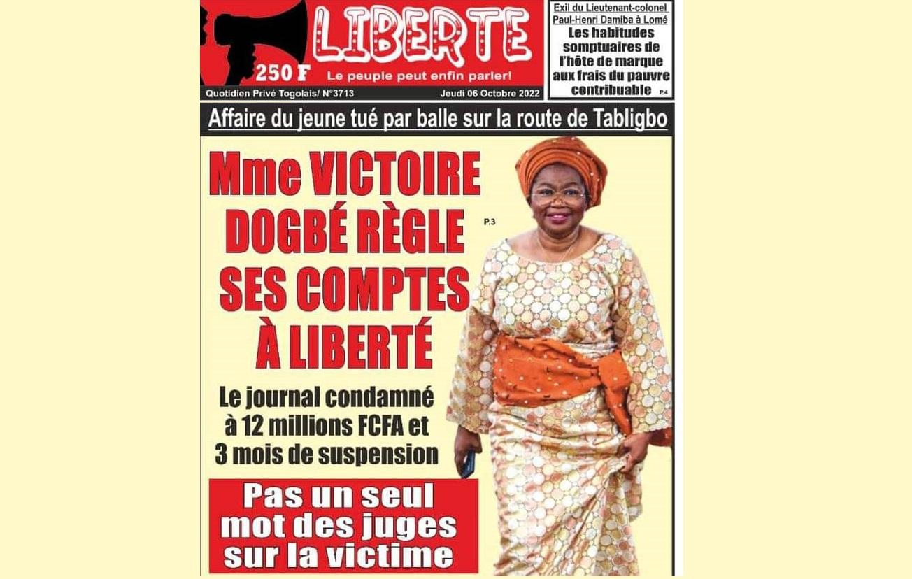 Togo- Affaire du jeune tué par balle sur la route de Tabligbo: Le Journal Liberté compte interjeter appel Togo- Affaire du jeune tué par balle sur la route de Tabligbo: Le Journal Liberté compte interjeter appel