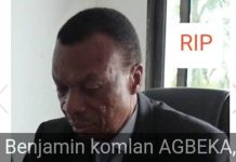 Décès de l’ancien Ministre AGBEKA Komla Benjamin, Membre de la HAAC Décès de l’ancien Ministre AGBEKA Komla Benjamin, Membre de la HAAC