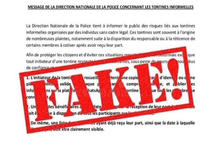 Togo/alerte de la police sur les tontines informelles : du fakenews orchestré par des individus malveillants sur les réseaux sociaux Togo/alerte de la police sur les tontines informelles : du fakenews orchestré par des individus malveillants sur les réseaux sociaux