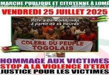 Togo MAN Soutient Marche du 25 Juillet et France Togo MAN Soutient Marche du 25 Juillet et France
