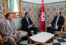 الياس الفخفاخ يستقبل سيف الدين مخلوف وراشد الخياري