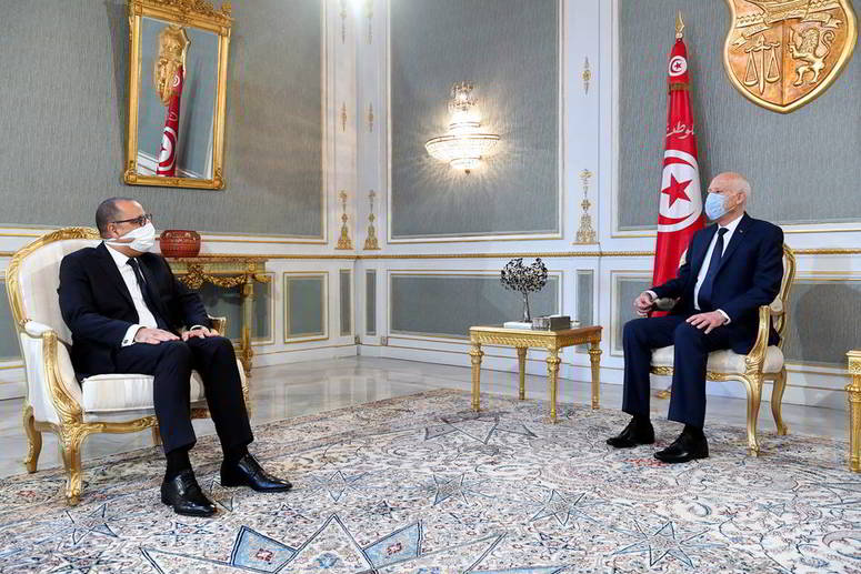 الوضع العام بالبلاد محور لقاء سعيّد بالمشيشي
