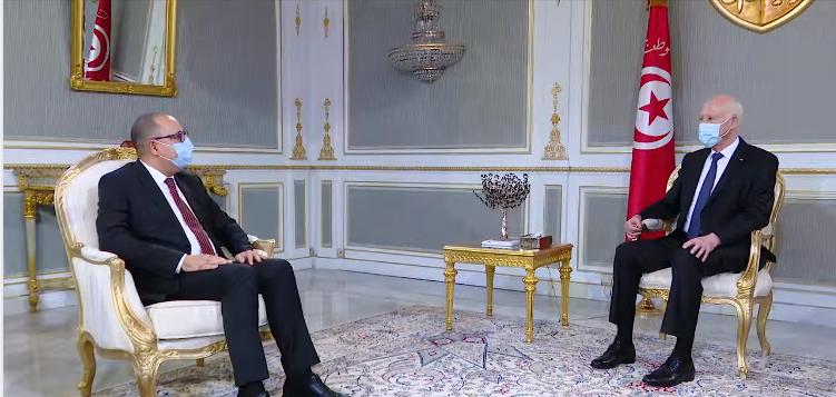 سعيّد يلتقي المشيشي قبل زيارته لفرنسا وايطاليا سعيّد يلتقي المشيشي قبل زيارته لفرنسا وايطاليا