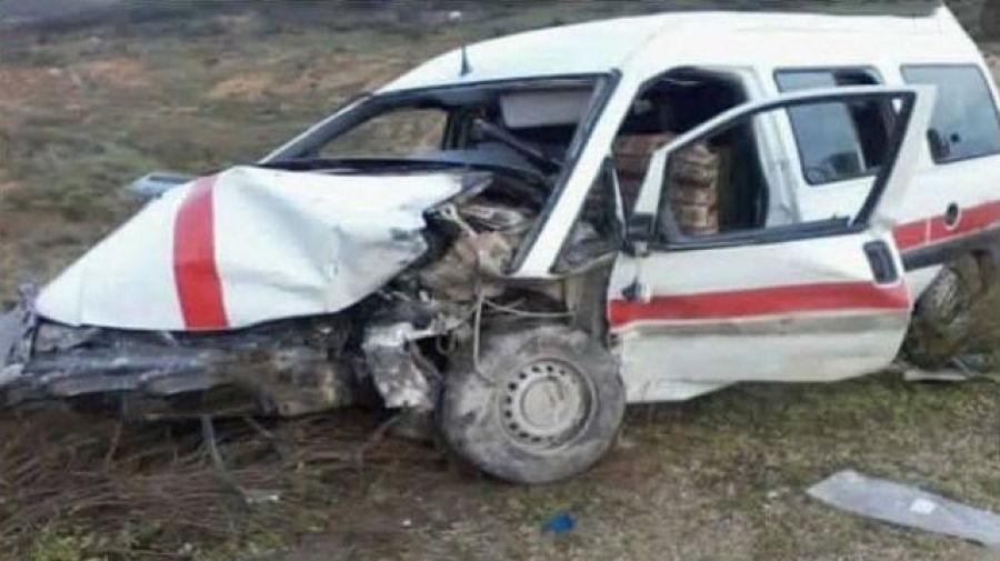 وفاة خمسة أشخاص وجرح ثلاثة آخرين في حادث مرور بمنطقة مجاز الباب وفاة خمسة أشخاص وجرح ثلاثة آخرين في حادث مرور بمنطقة مجاز الباب