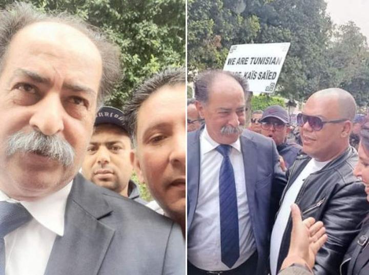 بعد منعه التظاهر في شارع الحبيب بورقيبة، والي تونس يشارك في مظاهرة المساندين للرئيس قيس سعيد أمام المسرح البلدي بعد منعه التظاهر في شارع الحبيب بورقيبة، والي تونس يشارك في مظاهرة المساندين للرئيس قيس سعيد أمام المسرح البلدي