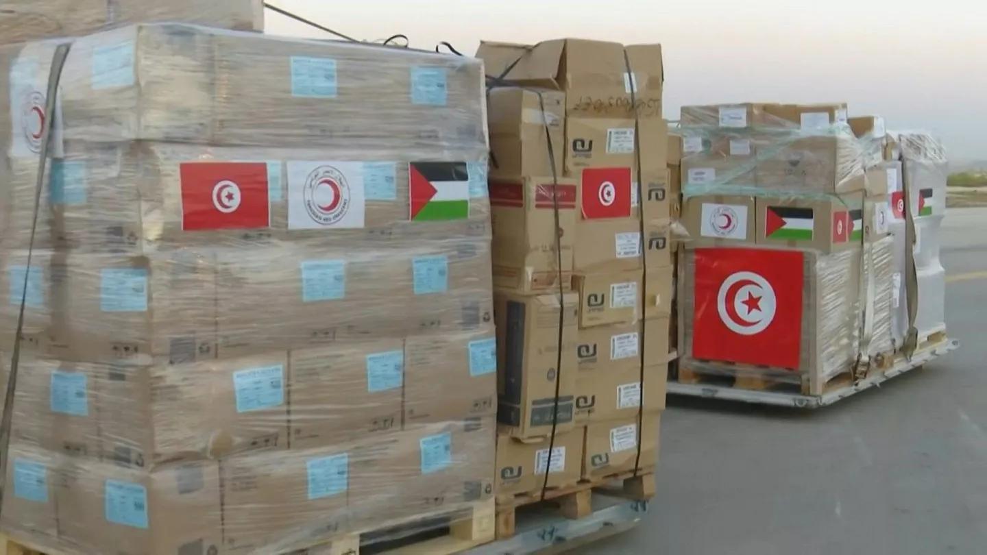 تونس ترسل سفينة محملة بالمساعدات الطبية والغذائية إلى قطاع غزة
