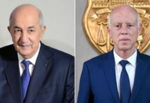 تبّون يهنّئ سعيّد بمناسبة انتخابه لعهدة ثانية تبّون يهنّئ سعيّد بمناسبة انتخابه لعهدة ثانية