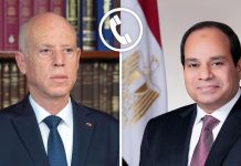 السيسي وسعيّد يتبادلان الرؤى حول الأوضاع في غزة وسوريا وليبيا السيسي وسعيّد يتبادلان الرؤى حول الأوضاع في غزة وسوريا وليبيا