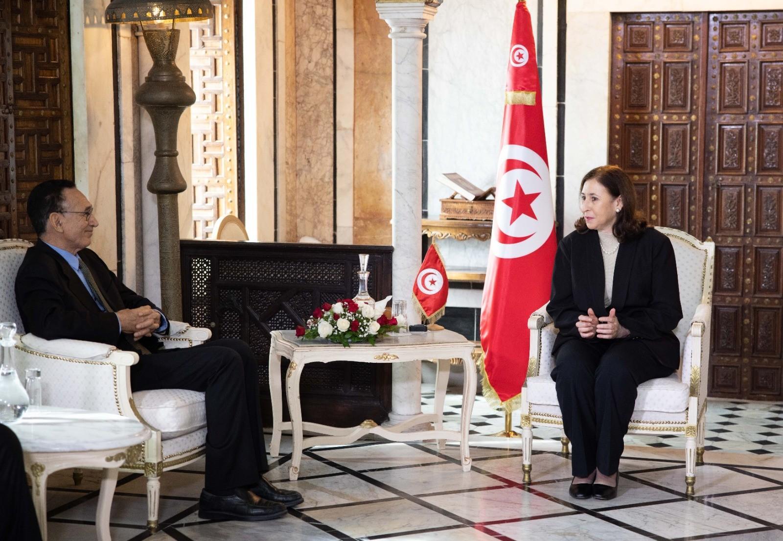 تعزيز التعاون أبرز محاور لقاء رئيسة الحكومة بوزير الاقتصاد الليبي تعزيز التعاون أبرز محاور لقاء رئيسة الحكومة بوزير الاقتصاد الليبي