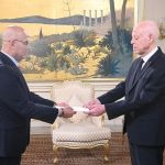 سعيد يشرف على موكب تسلّم أوراق اعتماد ثلاثة سفراء جدد بتونس سعيد يشرف على موكب تسلّم أوراق اعتماد ثلاثة سفراء جدد بتونس