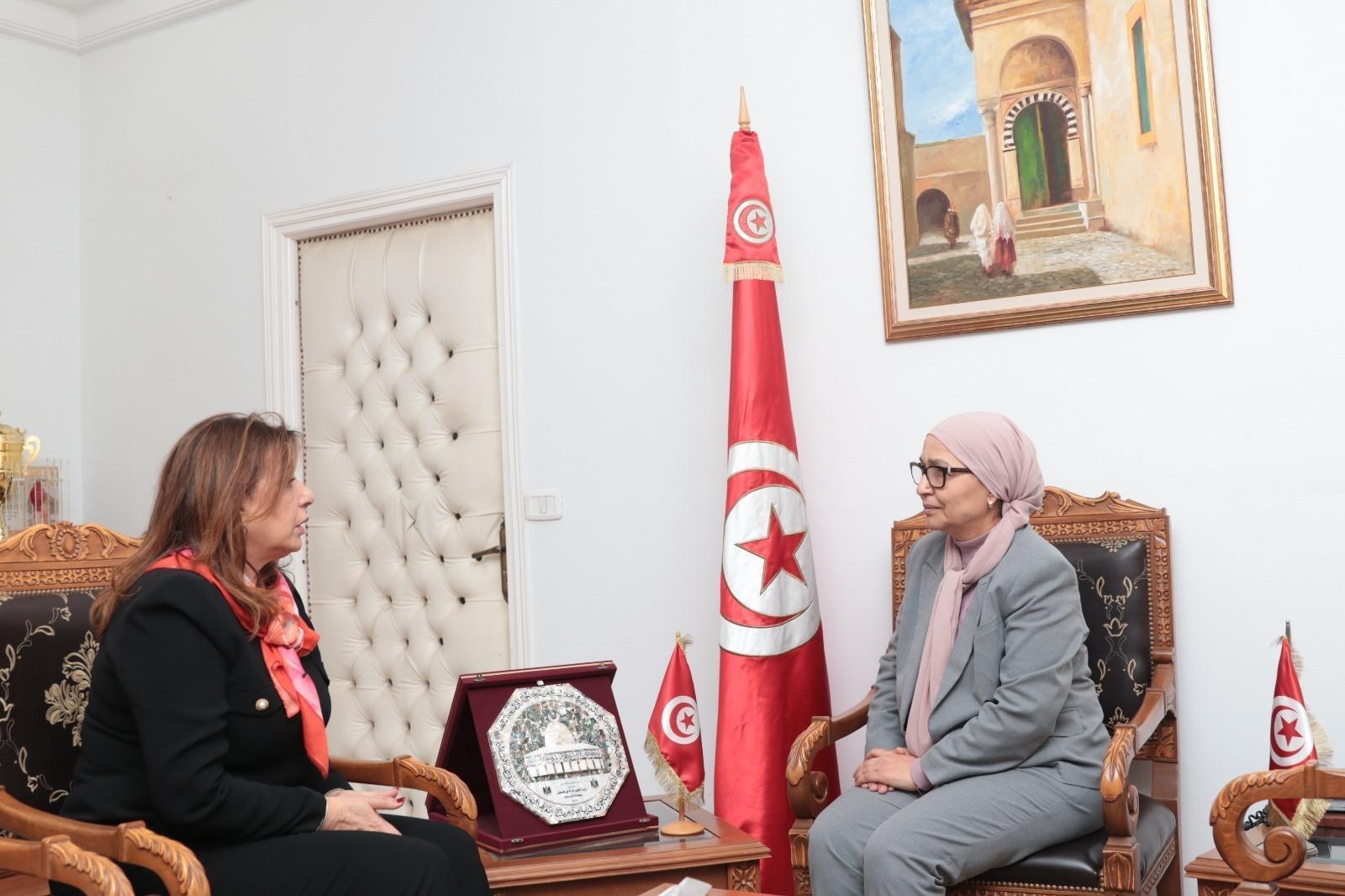 اجتماع وزيرة الأسرة بنائبة رئيسة كوميسا للنساء اجتماع وزيرة الأسرة بنائبة رئيسة كوميسا للنساء