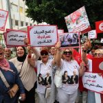 أنصار الحزب الدستوري الحر يتظاهرون ضد النظام أنصار الحزب الدستوري الحر يتظاهرون ضد النظام