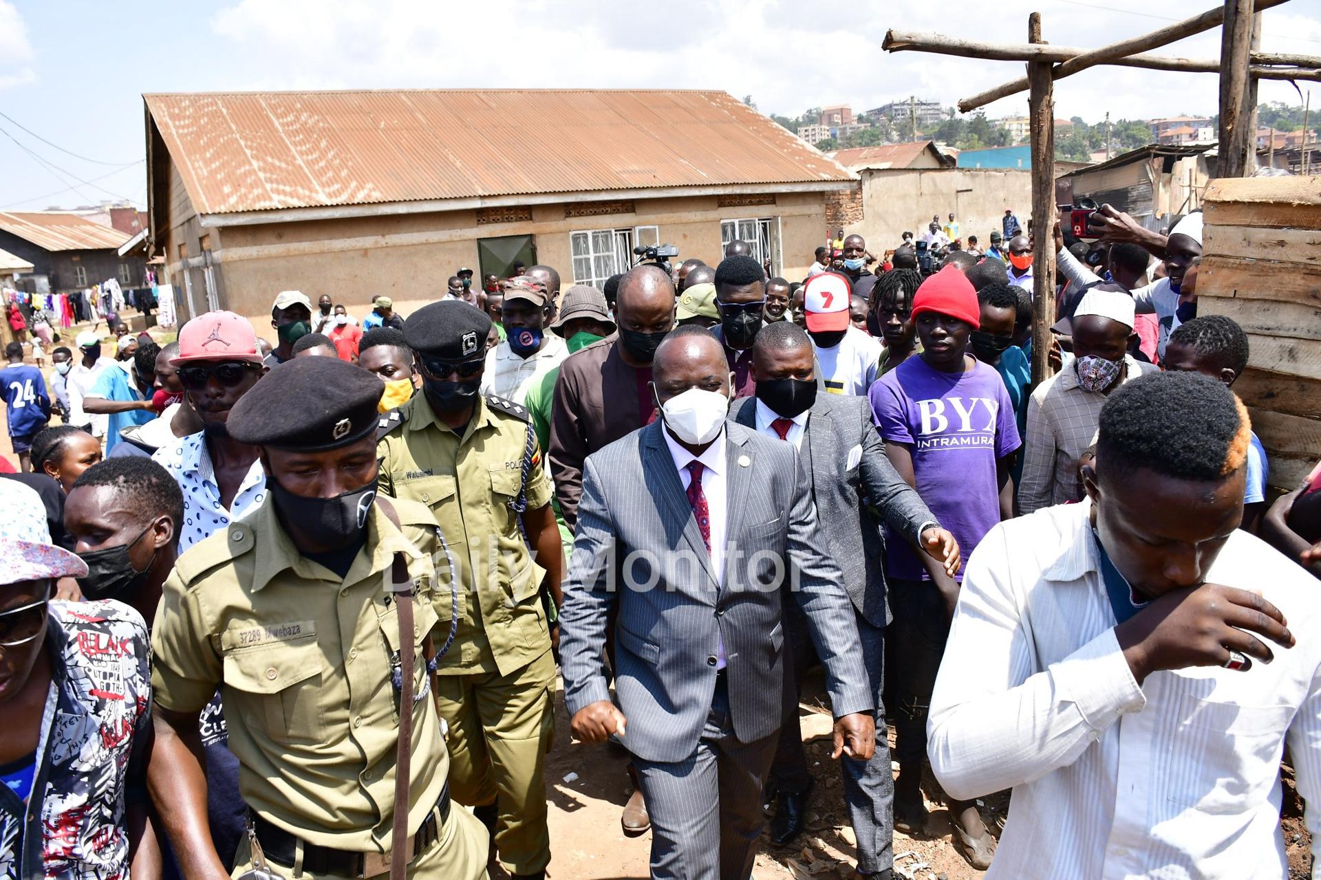 LOP faults govt as he donates relief items to Kamwokya fire victims LOP faults govt as he donates relief items to Kamwokya fire victims