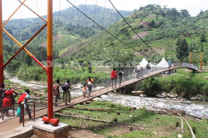 Hanging footbridge excites Kasese, Bunyangabu residents Hanging footbridge excites Kasese, Bunyangabu residents