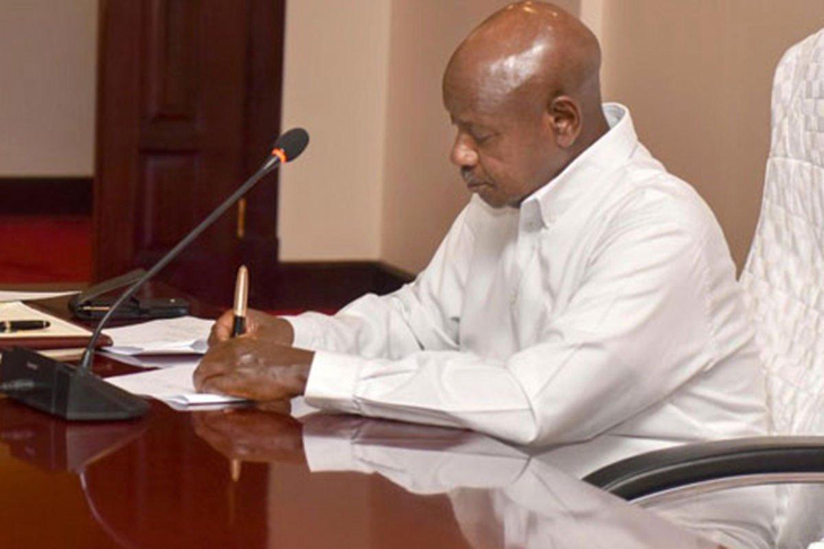 Museveni signs NSSF Bill Museveni signs NSSF Bill