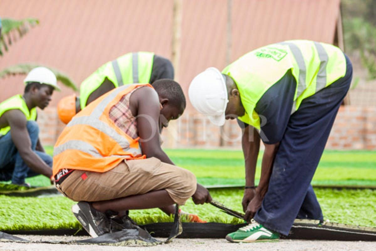 Kasibante ekes out an income from artificial turfs Kasibante ekes out an income from artificial turfs