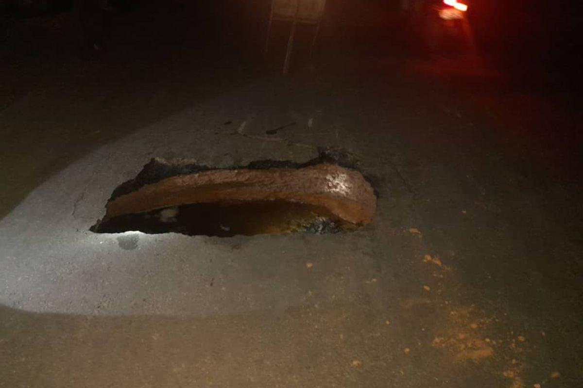 Traffic along Masaka road interrupted as culvert at Lwera caves in Traffic along Masaka road interrupted as culvert at Lwera caves in